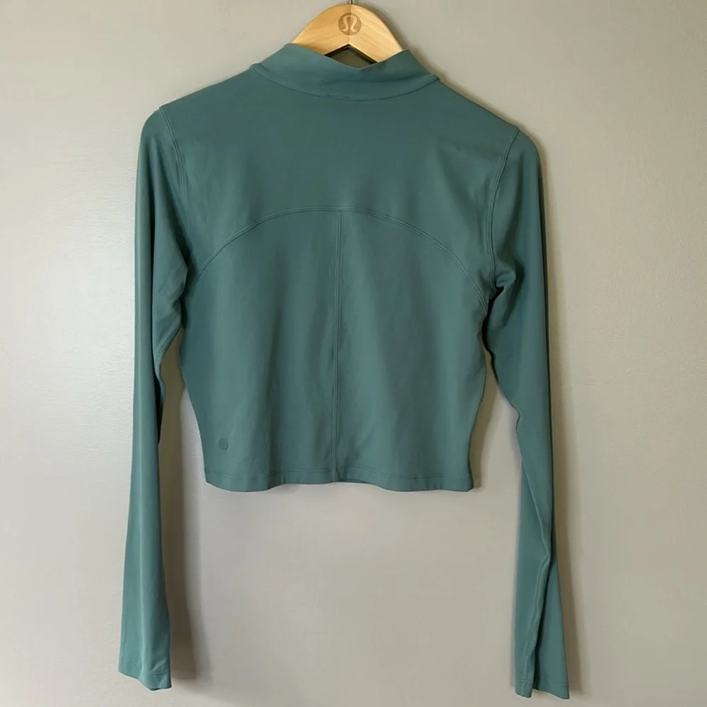 Lululemon All Aligned Mock-Neck Long-Sleeve Shirt Medium‎ Forest Green Size 10
